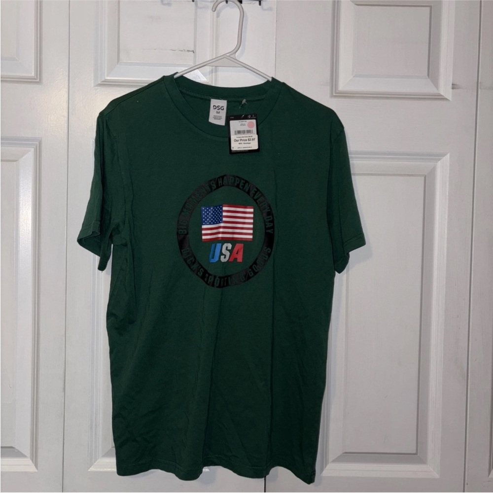 DSG Green USA Flag Graphic Tee